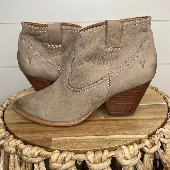 Frye Distressed Leather Booties - Picture 1 of 10